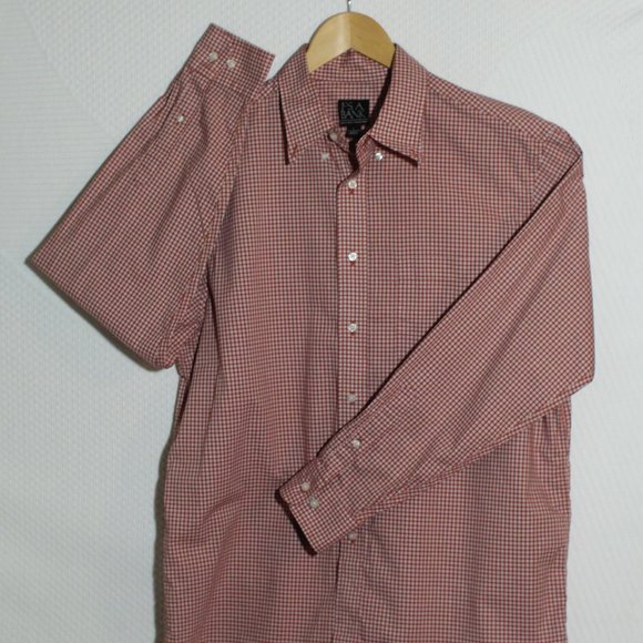 JOS A Bank, Plaid Executive Collection Tailored Fit Cotton Shirt - Picture 1 of 4